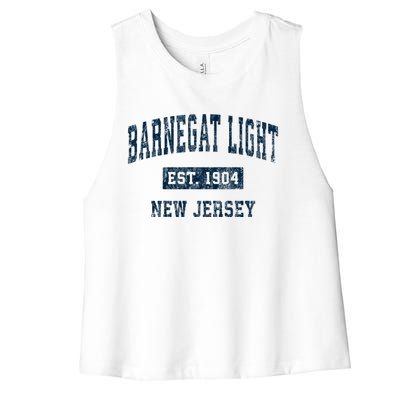 Barnegat Light New Jersey Nj Vintage Sports Women's Racerback Cropped Tank