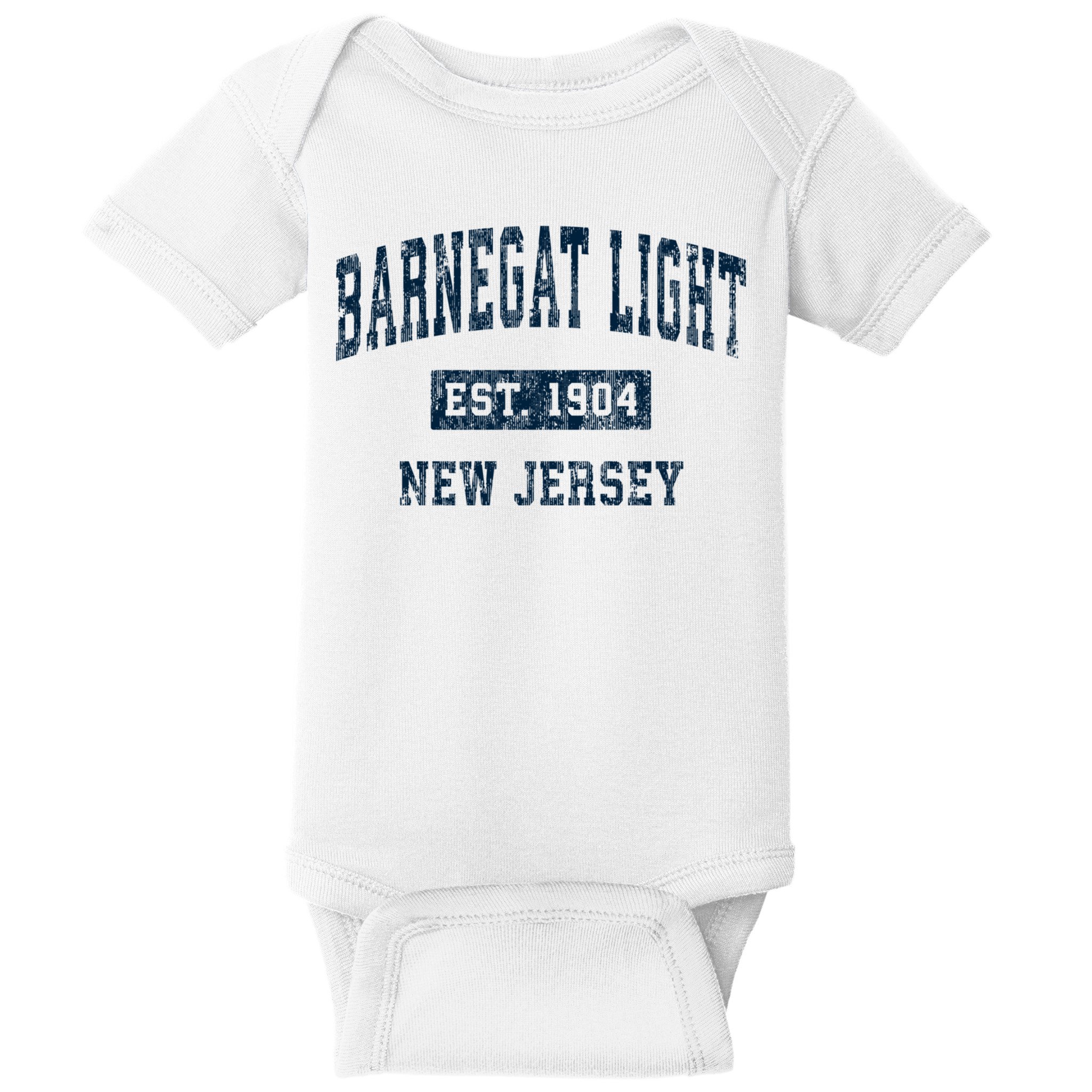 Barnegat Light New Jersey Nj Vintage Sports Baby Bodysuit
