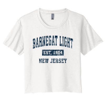 Barnegat Light New Jersey Nj Vintage Sports Women's Crop Top Tee