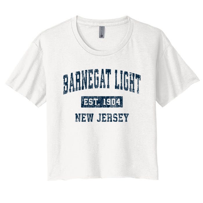 Barnegat Light New Jersey Nj Vintage Sports Women's Crop Top Tee