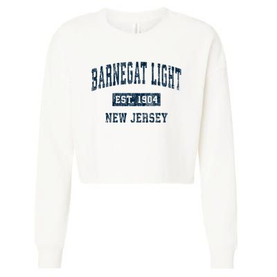 Barnegat Light New Jersey Nj Vintage Sports Cropped Pullover Crew