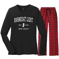 Barnegat Light New Jersey Nj Vintage Sports Women's Long Sleeve Flannel Pajama Set 