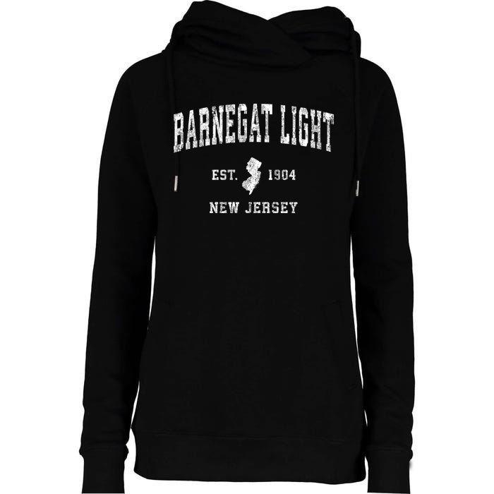 Barnegat Light New Jersey Nj Vintage Sports Womens Funnel Neck Pullover Hood