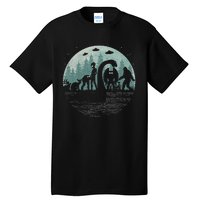 Bigfoot Loch Ness Monster With Mothman Aliens! Funny Cryptid Tall T-Shirt