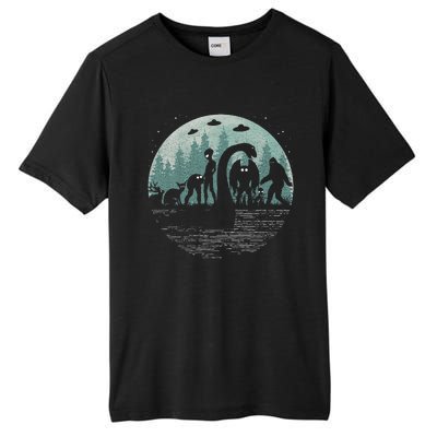 Bigfoot Loch Ness Monster With Mothman Aliens! Funny Cryptid Tall Fusion ChromaSoft Performance T-Shirt