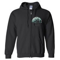 Bigfoot Loch Ness Monster With Mothman Aliens! Funny Cryptid Full Zip Hoodie