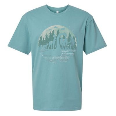 Bigfoot Loch Ness Monster With Mothman Aliens! Funny Cryptid Sueded Cloud Jersey T-Shirt