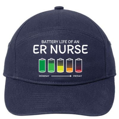 Battery Life Of An Er Nurse Friends Emergency Nurse Buddy Gift 7-Panel Snapback Hat