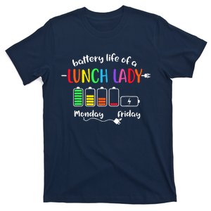 Battery Life Of A School Lunch Lady Cafeteria Worker Funny T-Shirt