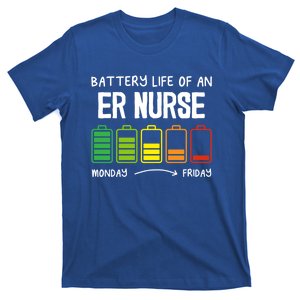 Battery Life Of An Er Nurse Introvert Emergency Nurse Gift T-Shirt