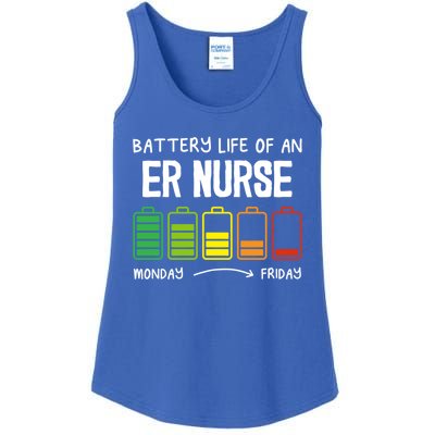 Battery Life Of An Er Nurse Introvert Emergency Nurse Gift Ladies Essential Tank