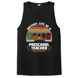 Battery Life Of A Preschool Teacher Funny Funny Gift PosiCharge Competitor Tank