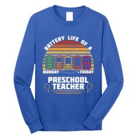 Battery Life Of A Preschool Teacher Funny Funny Gift Long Sleeve Shirt