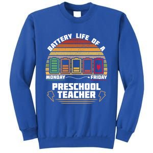 Battery Life Of A Preschool Teacher Funny Funny Gift Sweatshirt