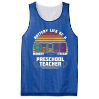 Battery Life Of A Preschool Teacher Funny Funny Gift Mesh Reversible Basketball Jersey Tank