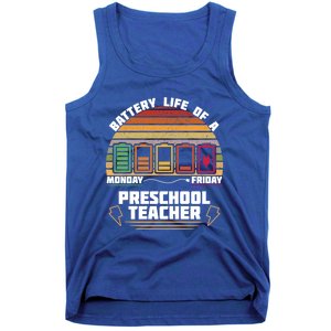 Battery Life Of A Preschool Teacher Funny Funny Gift Tank Top