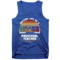 Battery Life Of A Preschool Teacher Funny Funny Gift Tank Top