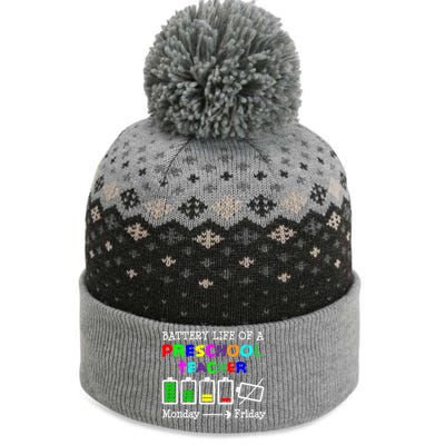 Battery Life Of A Preschool Teacher Gift The Baniff Cuffed Pom Beanie