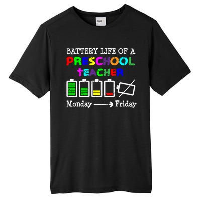 Battery Life Of A Preschool Teacher Gift Tall Fusion ChromaSoft Performance T-Shirt