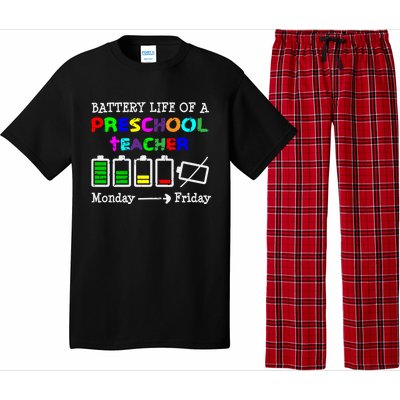 Battery Life Of A Preschool Teacher Gift Pajama Set