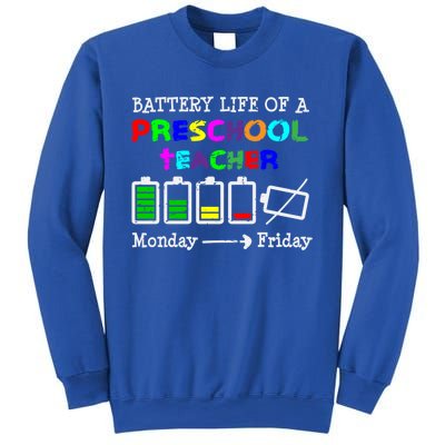 Battery Life Of A Preschool Teacher Gift Sweatshirt