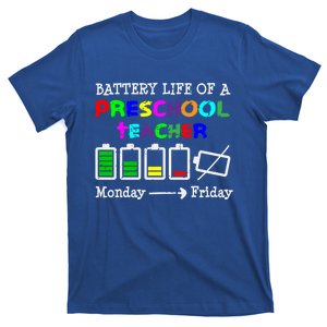 Battery Life Of A Preschool Teacher Gift T-Shirt