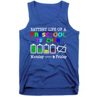 Battery Life Of A Preschool Teacher Gift Tank Top