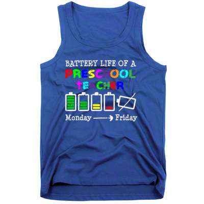 Battery Life Of A Preschool Teacher Gift Tank Top