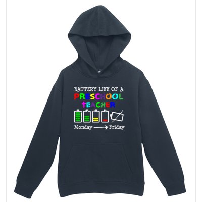 Battery Life Of A Preschool Teacher Gift Urban Pullover Hoodie