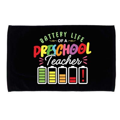 Battery Life Of A Preschool Teacher Job Daycare Provider Gift Microfiber Hand Towel