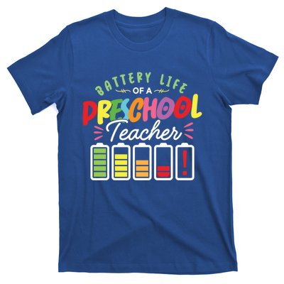 Battery Life Of A Preschool Teacher Job Daycare Provider Gift T-Shirt