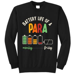 Battery Life Of Paraprofessional Para funny saying Sweatshirt