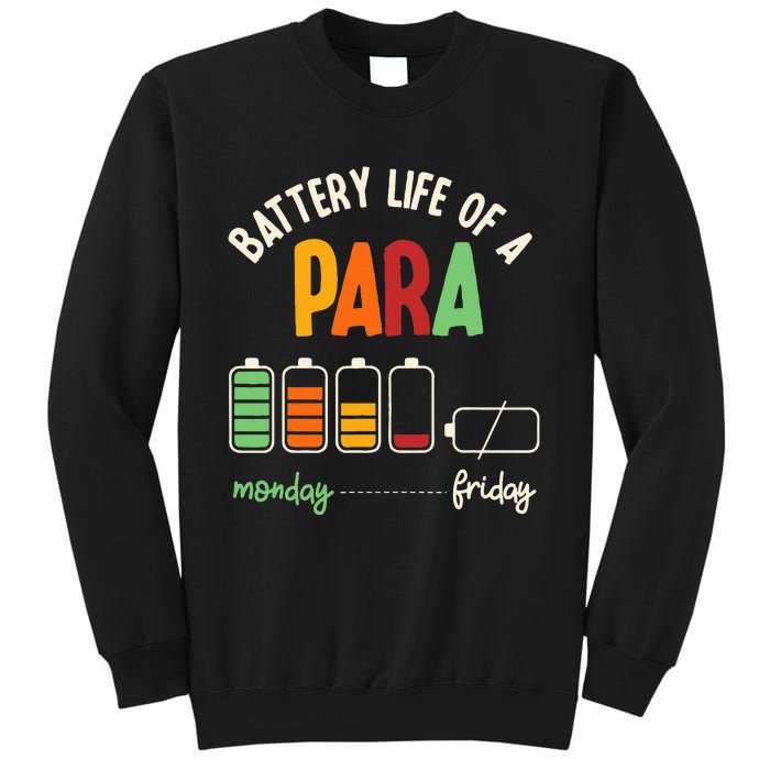 Battery Life Of Paraprofessional Para funny saying Sweatshirt