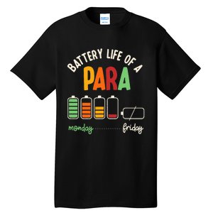 Battery Life Of Paraprofessional Para funny saying Tall T-Shirt