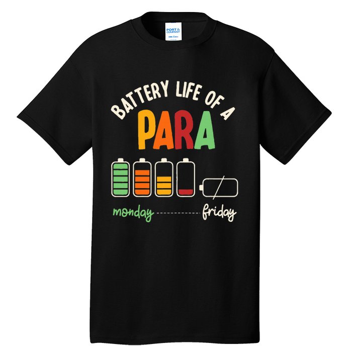 Battery Life Of Paraprofessional Para funny saying Tall T-Shirt