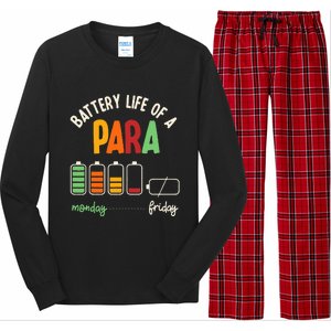 Battery Life Of Paraprofessional Para funny saying Long Sleeve Pajama Set