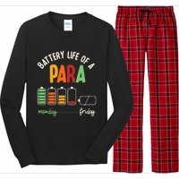 Battery Life Of Paraprofessional Para funny saying Long Sleeve Pajama Set