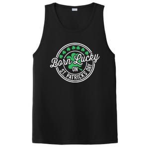 Born Lucky On St Patricks Day For Birthday Party PosiCharge Competitor Tank