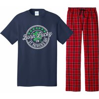 Born Lucky On St Patricks Day For Birthday Party Pajama Set