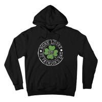 Born Lucky On St Patricks Day Irish Clovers Birthday Bday Tall Hoodie