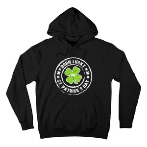 Born Lucky On St Patrick's Day Dabbing Leprechaun Birthday Hoodie