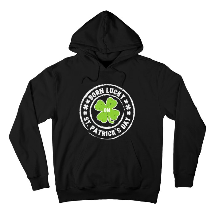 Born Lucky On St Patrick's Day Dabbing Leprechaun Birthday Hoodie