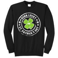 Born Lucky On St Patrick's Day Dabbing Leprechaun Birthday Sweatshirt