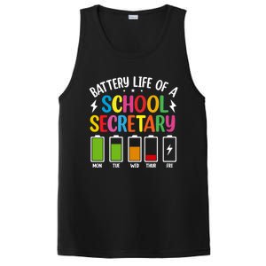 Battery Life Of A School Secretary Staff Teacher Principles Funny Gift PosiCharge Competitor Tank