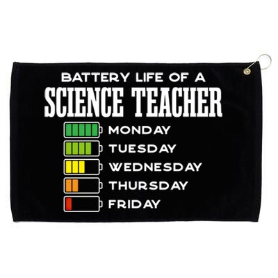 Battery Life Of A Science Teacher Employee Chemistry Teacher Funny Gift Grommeted Golf Towel