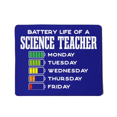 Battery Life Of A Science Teacher Employee Chemistry Teacher Funny Gift Mousepad