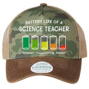 Battery Life Of A Science Teacher Professional Cool Gift Legacy Tie Dye Trucker Hat