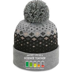 Battery Life Of A Science Teacher Professional Cool Gift The Baniff Cuffed Pom Beanie