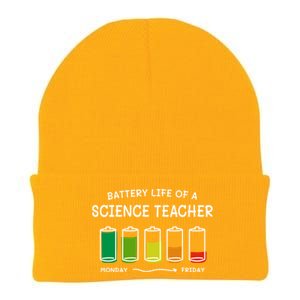 Battery Life Of A Science Teacher Professional Cool Gift Knit Cap Winter Beanie