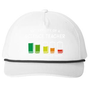 Battery Life Of A Science Teacher Professional Cool Gift Snapback Five-Panel Rope Hat